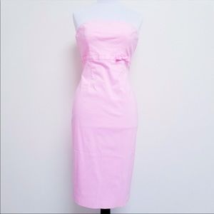 Express Baby Pink Strapless Dress